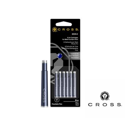 CROSS Slim Fountain Pen Ink Cartridge - Blue (six per card) - 89