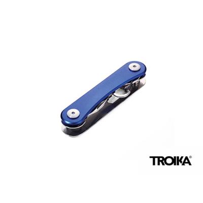 Troika Clever Key Organizer Pocket Tool Blue and Chrome Finish