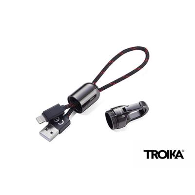 Troika Ladezeit USB Lightening Cable Carabiner Keychain