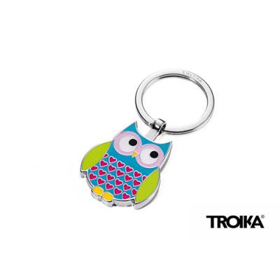 Troika Owl Charm Keychain Blue - Rosy