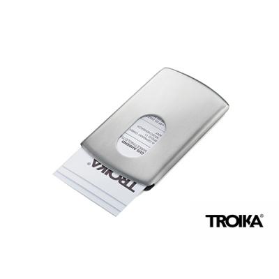 Troika Slide Card Case with Inner Spring Stainless Steel