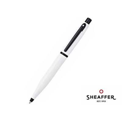 Sheaffer VFM Glossy White Lacquer Ballpoint Pen w/Matte Black