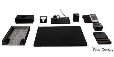 Pierre Cardin Desk set 9 pieces - Black