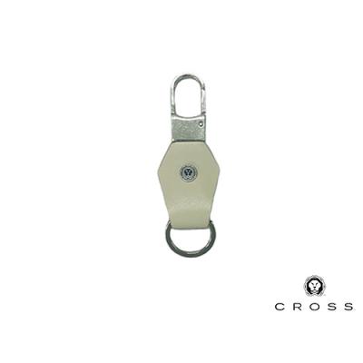 CROSS  Leather  keychain  crame color
