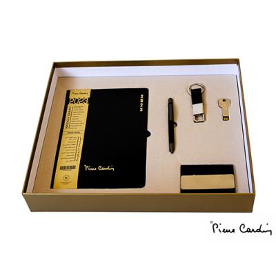 Pierre Cardin Set(Diary-Pen-Card holder-Keychain-Flash memory)