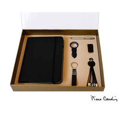 Pierre Cardin Set(Diary-Pen-Keychain-Multi cable-Car Charger)
