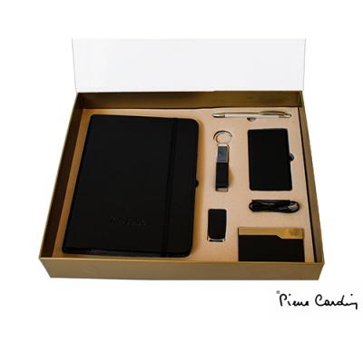 Pierre Cardin Set(Diary-Pen-Keychain-Flash memory-Power bank)