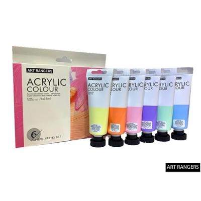 ART RANGERS Acrylic Pastel Colors , Set Of 6 Tubes 75 ML