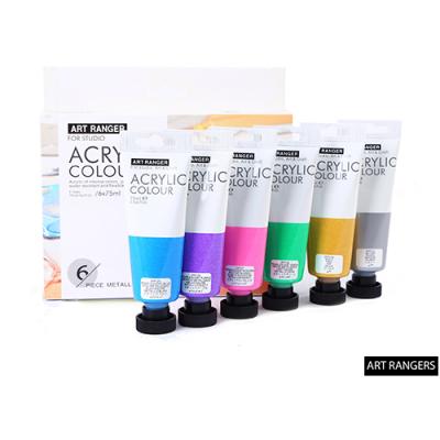 ART RANGERS Acrylic Metallic Colors , Set Of 6 Tubes 75 ML