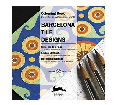PEPIN Barcelona Tile Designs, Colouring Cards