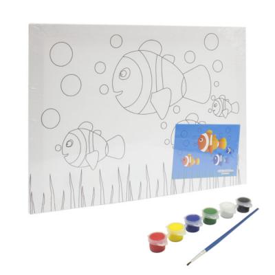 Keep Smiling Canvas Painting Set For Kids  30 x 25 cm