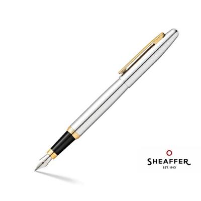 Sheaffer VFM Polished Chrome with Gold Trims Fountain Pen - Medium Nib