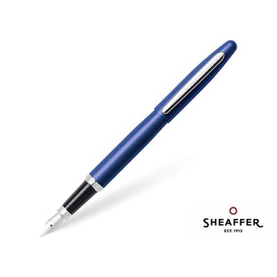 Sheaffer VFM Neon Blue Fountain Pen With Chrome Trims - Fine Nib