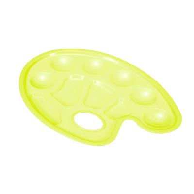 Light yellow plastic pallet, 10 holes