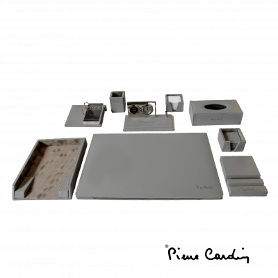 Pierre Cardin Desk set 9 pieces - Gray