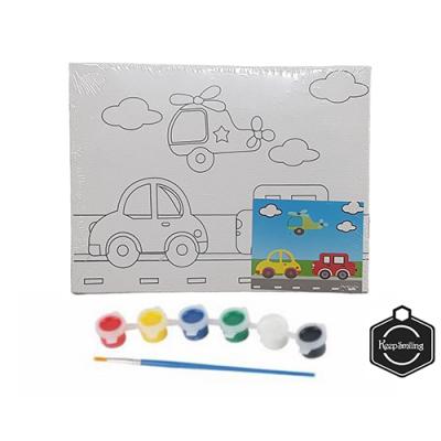Keep Smiling Canvas Painting Set For Kids  15 x 20cm