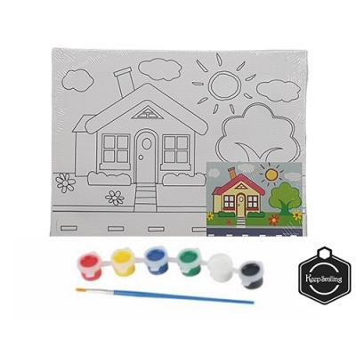 Keep Smiling Canvas Painting Set For Kids 15x 20 cm