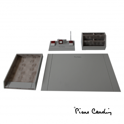 Pierre Cardin Desk-top Set  4 Pieces - Gray