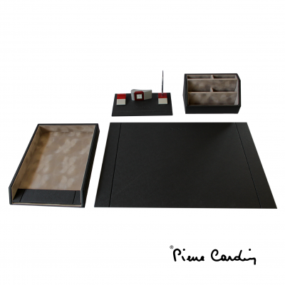 Pierre Cardin Desk-top Set 4 Pieces - Black