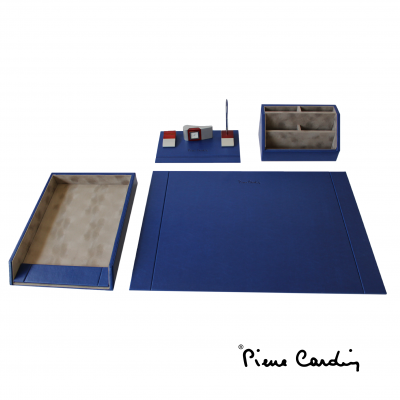 Pierre Cardin Desk-top Set 4 Pieces -  Metallic Blue