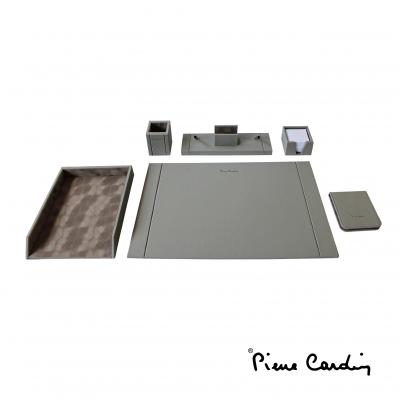 PIERRE CARDIN DESK SET   6 PIECES - GRAY