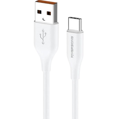Riversong Beta 09 CT10 USB-A to USB-C 3A Charging Cable 1m -White