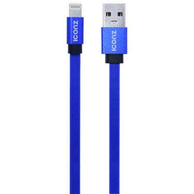 Iconz Flat Lightning iPhone Cable - Blue, L7